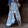"Cala Salada" Skirt, Summer Bohemian Boho Long Skirt, Floral Beachy Skirt