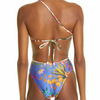 Tropical Cutout One-Shoulder One-Piece Swimsuit